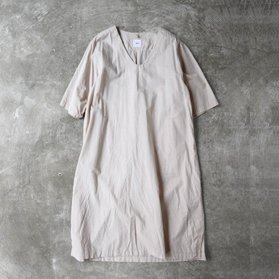 Half Sleeve Side Pocket V-neck Pullover Shirt Dress (Women’s)
