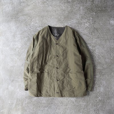 Reversible Seam Taping Collarless Jacket