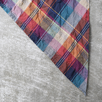 Madras Plaid Cotton*Linen*Ramie Cloth