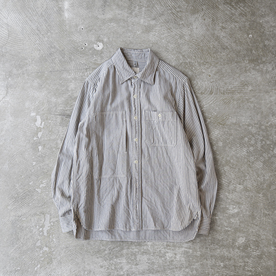 Asymmetric Pocket Work Shirt