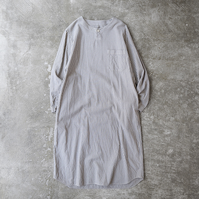 Henley Neck Shirt Dress