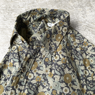 Flower Print Cotton Cloth B.D.Shirt