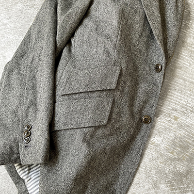 3 Slant Flap Pocket 2 Button Jacket 