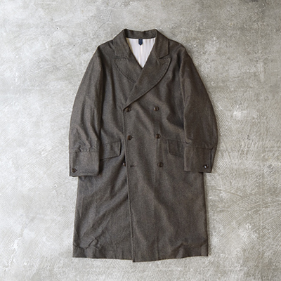 Double Breasted Slant Flap Pocket Coat