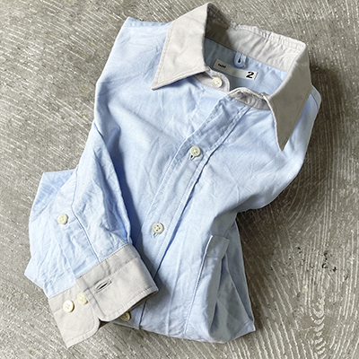 Gray Collar Baggy Fit Shirt