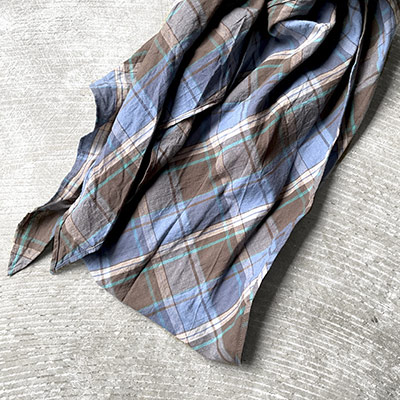 Madras Plaid Cotton*Linen Cloth