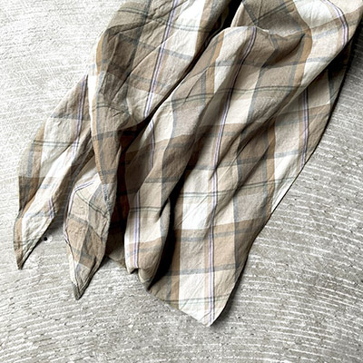 Madras Plaid Cotton*Linen Cloth