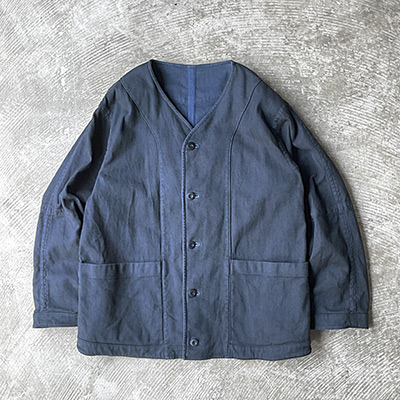 Reversible Seam Taping Collarless Jacket