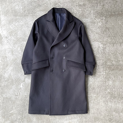 Double Breasted Slant Flap Pocket Coat