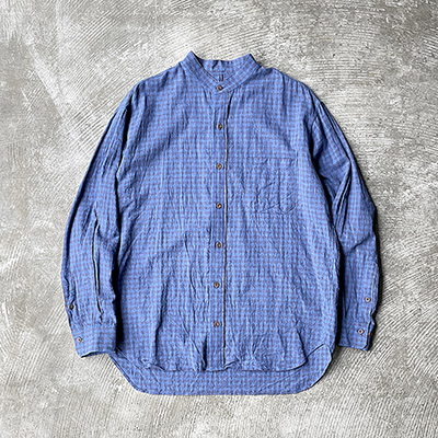 Baggy Fit Band Collar Shirt