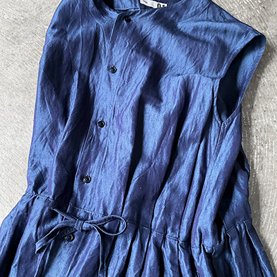 Sleeveless Drawstring Gather Dress