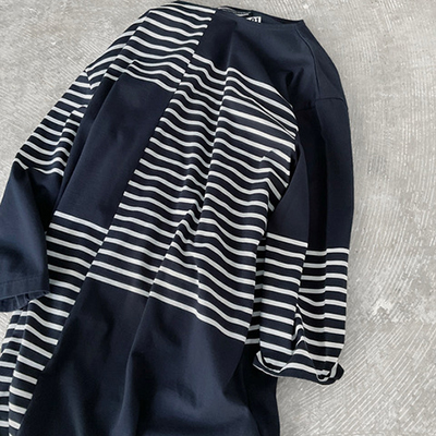 Slip Panel Basque Shirt Dress