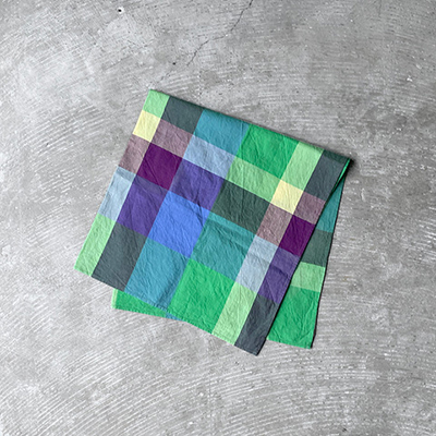 Multicolor Block Plaid Cotton Cloth