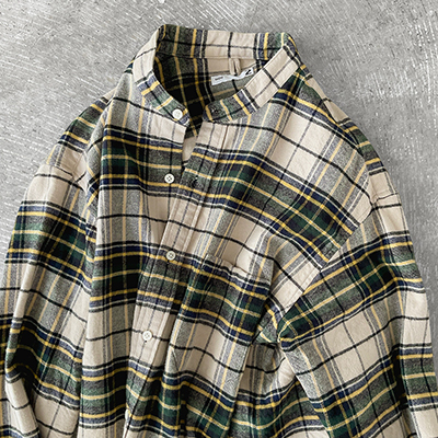 Baggy Fit Band Collar Shirt