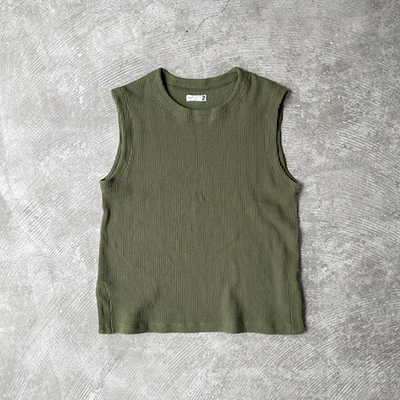 Crew Neck Side Slit Vest