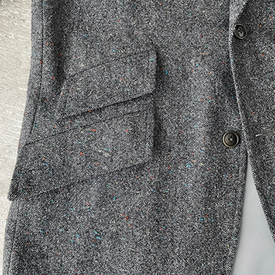 3 Slant Flap Pocket 2 Button Jacket