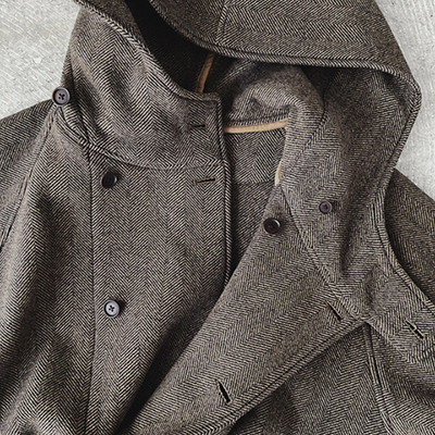 Raglan Sleeve Hooded Easy Coat