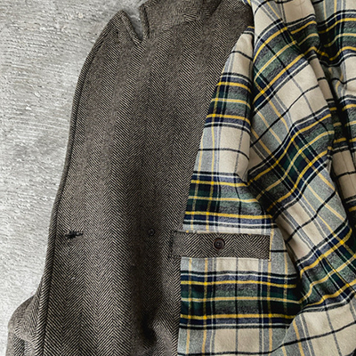 Double Breasted Slant Flap Pocket Coat