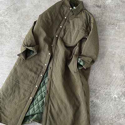 Padded Baggy Fit Shirt Dress