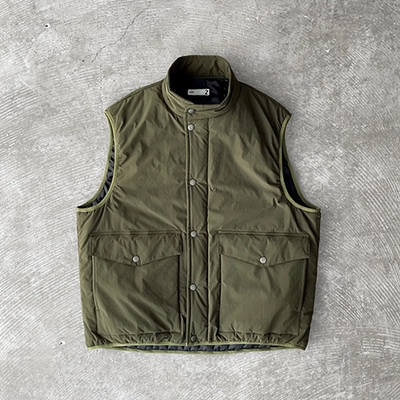 Padded Zip & Fly Front High Neck Vest