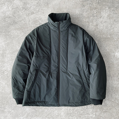 Padded Zip Front High Neck Jacket