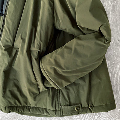 Padded Zip Front High Neck Jacket