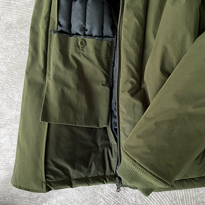 Padded Zip Front High Neck Jacket