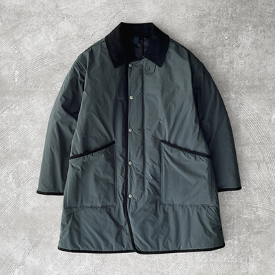 Padded Zip & Fly Front Coat