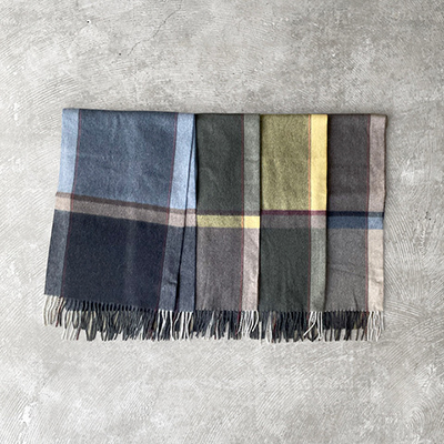 Large Plaid Pure Cashmere Cloth