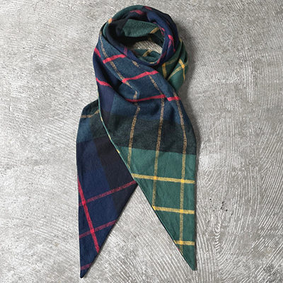 Large Tartan Plaid Cotton Flannel Twill Cloth