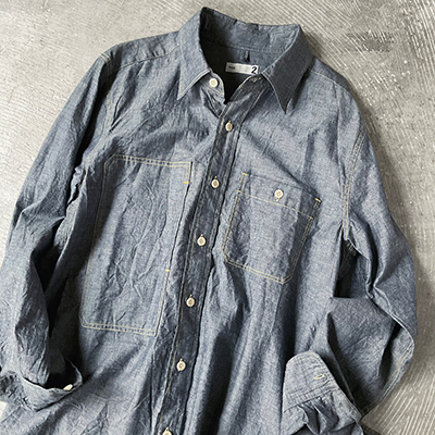 Asymmetric Pocket Work Shirt