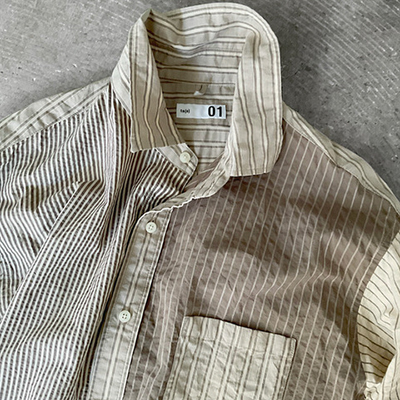 Crazy Comb. Baggy Fit Shirt Dress