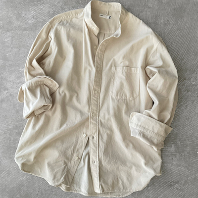 Baggy Fit Band Collar Shirt