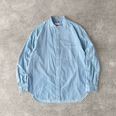 Baggy Fit Band Collar Shirt