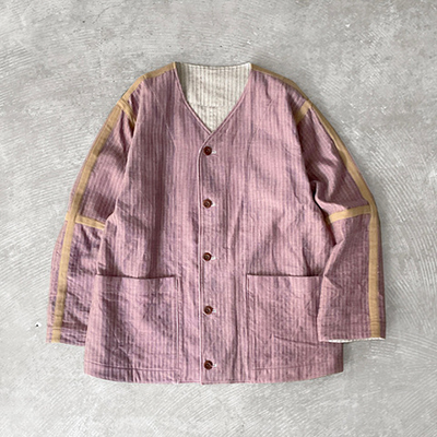 Reversible Seam Taping Collarless Jacket