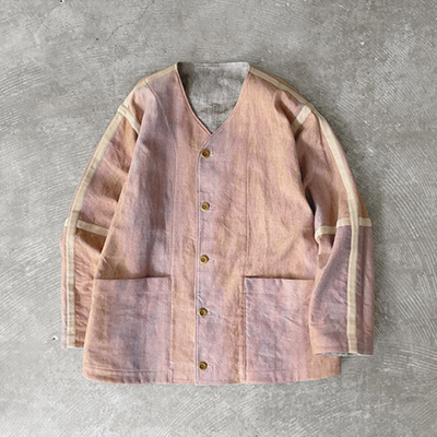 Reversible Seam Taping Collarless Jacket