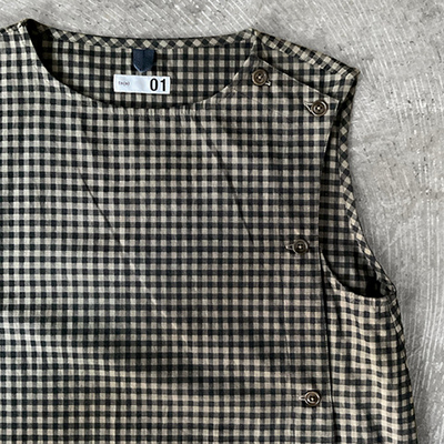 Side Button Sleeveless Dress