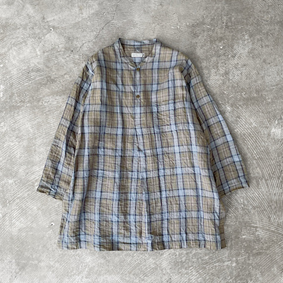 Stand Collar Caftan Shirt