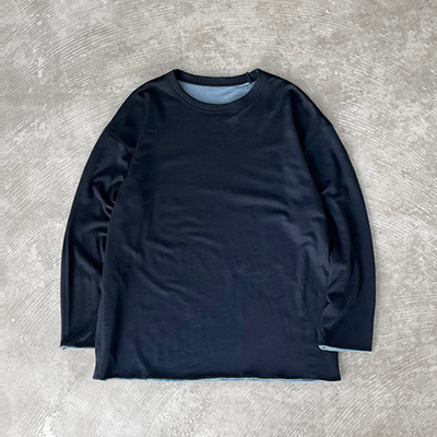 Reversible Oversized Crew Neck Shirt