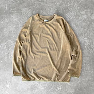 Velvet Trimmed Crew Neck Shirt