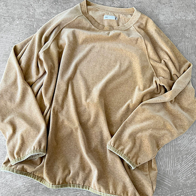 Velvet Trimmed Crew Neck Shirt