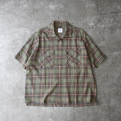 Short Sleeve Round Flap Pocket Baggy Shirt