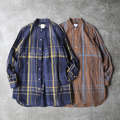 Band Collar Long Shirt