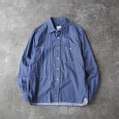 Asymmetric Pocket Work Shirt