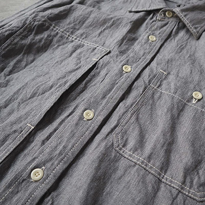 Asymmetric Pocket Work Shirt