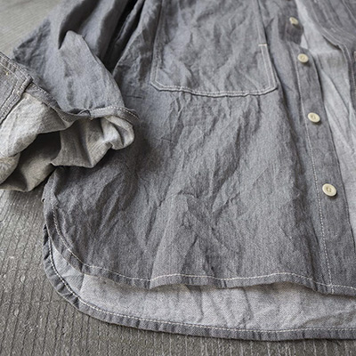 Asymmetric Pocket Work Shirt