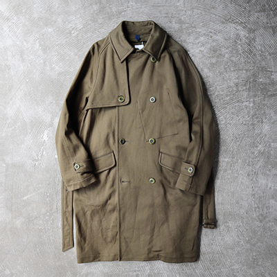 Double-Breasted Raglan Sleeve Trench Coat