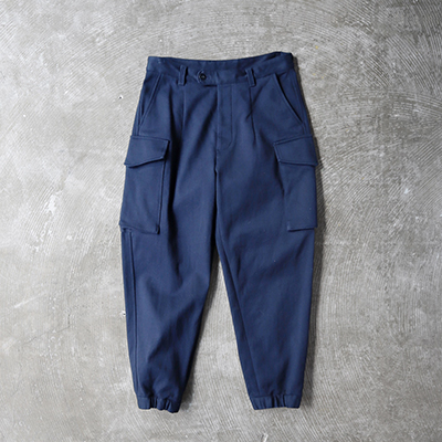 Side Flap-Pocket Cuffed Military Pants