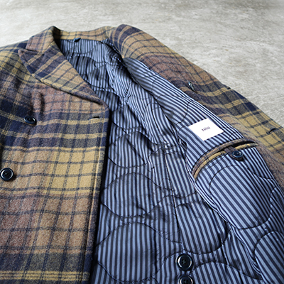 Double-Breasted Slant Flap Pocket Coat